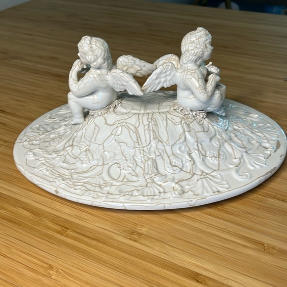 Italian Porcelain serving bowl LID (pedestal, ladle and platter broken 😢 - Picture 3 of 12